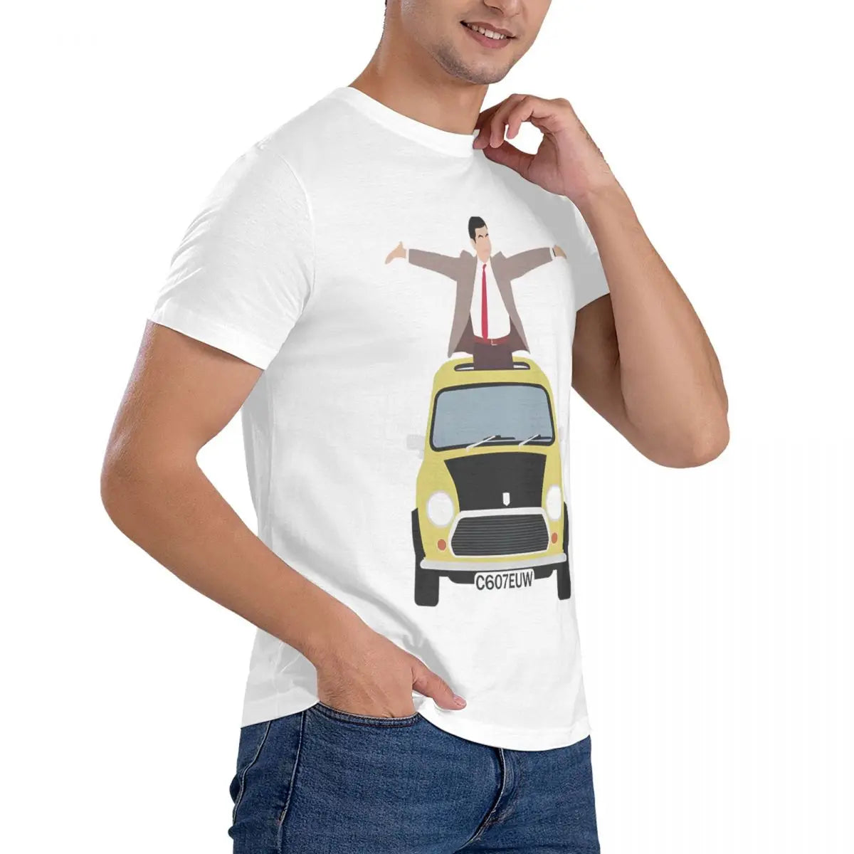 Crazy and Mini Mr. Bean T-Shirt – Pure Cotton Round Collar Summer Tee, Perfect for Fans-