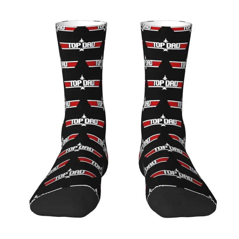 Top Gun Maverick Crew Socks - Men & Women Unisex American Action - Tom Cruise Movie Dress Socks for All Seasons-11-Fashion Socks-