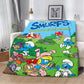 Cute Smurfs Printed Blanket Throw - Soft Warm Cartoon Picnic Blanket, Home Travel Comfort, Retro Birthday Gift-1539CS24823A8-76x102cm-Gai-