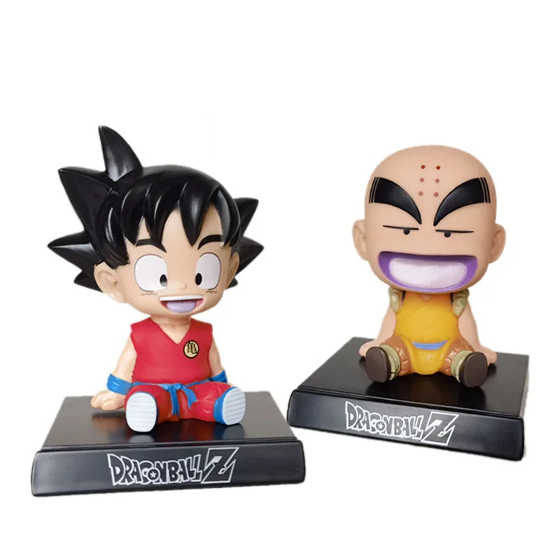 Dragon Ball Z Bobblehead Toy - Goku and Kuririn Action Figures - Fun Car Decorations-