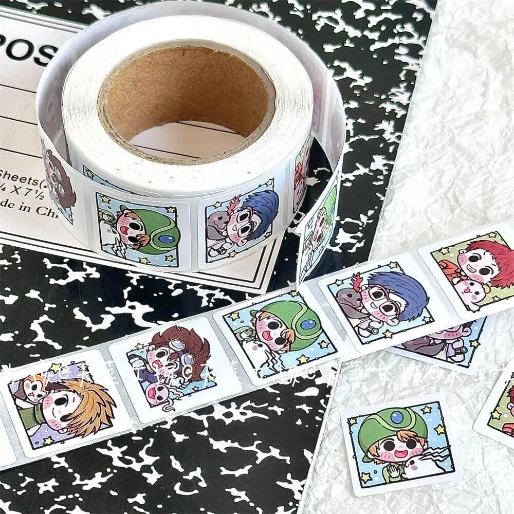 Digimon Adventure Roll Stickers - High-Value Cartoon Sealing Tape for DIY Fans & Gifts-1 volume 500 sticker-