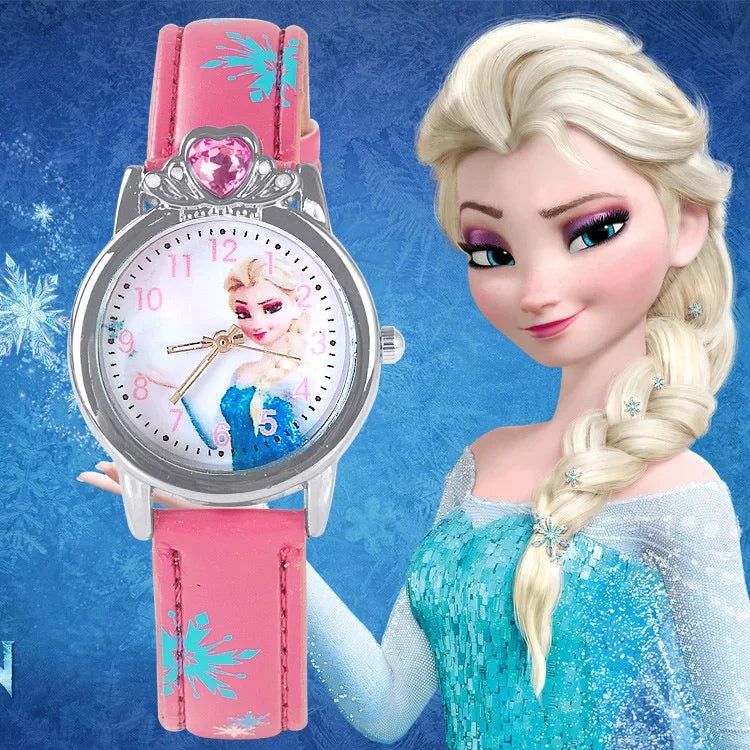 Disney Frozen Elsa Watch - Princess Anna Design - Silicone Strap Quartz Watch - Perfect for Girls’ School Days-