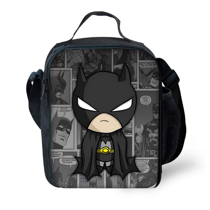 Child Superhero Batmans School Backpack with Lunch Bags ,Pencil Bags ,School Bags for Boys Girls Best Gift-CB-212X22A7-