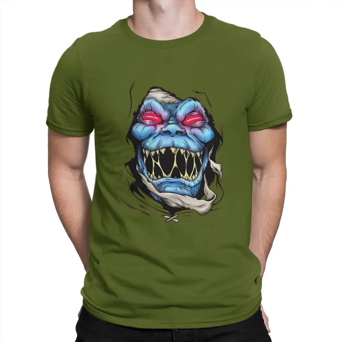 Mumm-Ra Thundercats T-Shirt - 90s Nostalgia Sweatshirt - Hipster Retro Graphic Tee-army green-6XL-