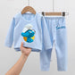 Anime Smurfs Kids Pajama Set - Long Sleeve Thicken Sleepwear Tops Pants, Cartoon Nightwear Retro Movie Gift-LJL 11-LJL 98-160-