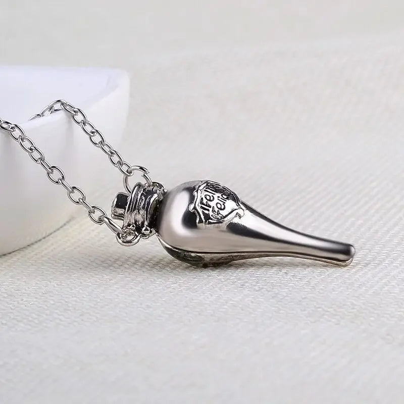 Felix Felicis Potion Necklace - Vintage Harry Potter Magical Liquid Luck Pendant-