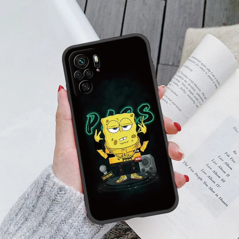 Sponge Bob Square Pants - Patrick Star Phone Cover For POCO M5S - Back Cover Soft Silicone - For Xiaomi POCOM5S M5 S - PocoM5 S Fundas Bag - Xiaomi Poco M5S - Anime Fan Gift-Khe-hmbb92-POCO M5S-
