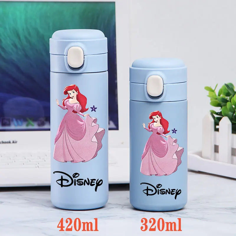 Disney Princess Thermal Bottle - 320ML/420ML Stainless Steel Outdoor Sports Water Cup Featuring Frozen Characters-GZ-L11-320ML-