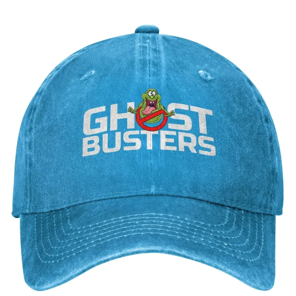 Classic Ghostbusters Denim Dad Hat - Distressed Unisex Baseball Cap for Running or Golf-Blue-One Size-