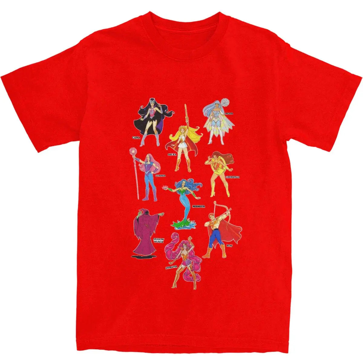 She-Ra & Princesses of Power Shirts: Vintage 100% Cotton Cartoon Accessories for Men & Women - Cute Girlfriend gift-Red-5XL-