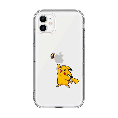 Cute Pokémon Pikachu Phone Case for iPhone 13 12 11 14 15 16 Pro Max - 2024 Cartoon Clear Cover-pika stand-for iPhone 14pro-