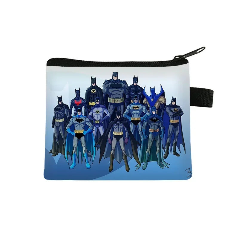 DC Anime Figure Justice League Batman Bruce Wayne Coin Purse Portable Card Case Coin Key Storage Bag Clutch Small Gifts-7-13.5x11 cm-