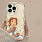 Beauty and the Beast Princess Phone Case for iPhone 15 14 13 12 11 - Wave Oil Cover for Protection-