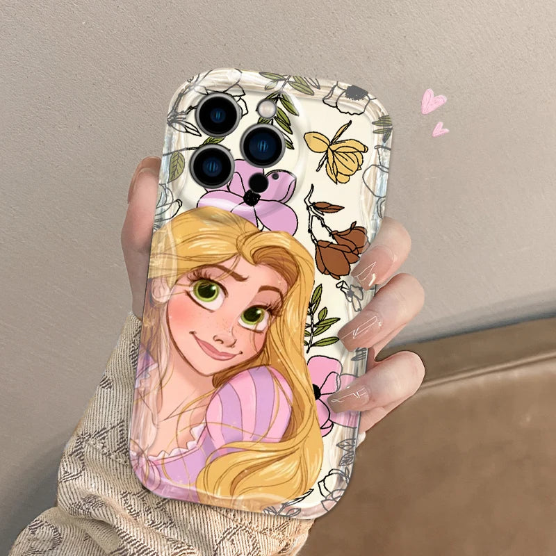 Disney Rapunzel Cute Phone Case for iPhone 15 14 13 12 11 - Wave Oil Funda Cover-iPhone 15 Pro Max-WA7101CLE-