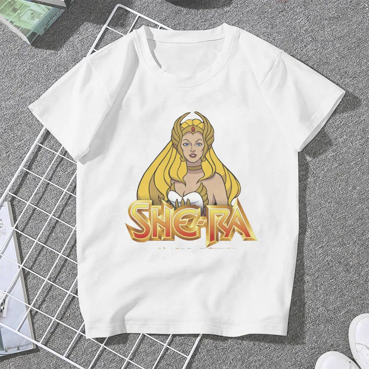 She-Ra Girl Power Harajuku T-Shirt: Anime Graphic O-Neck for Women - Gift For Girlfriend - Retro Cartoon Fan Present-