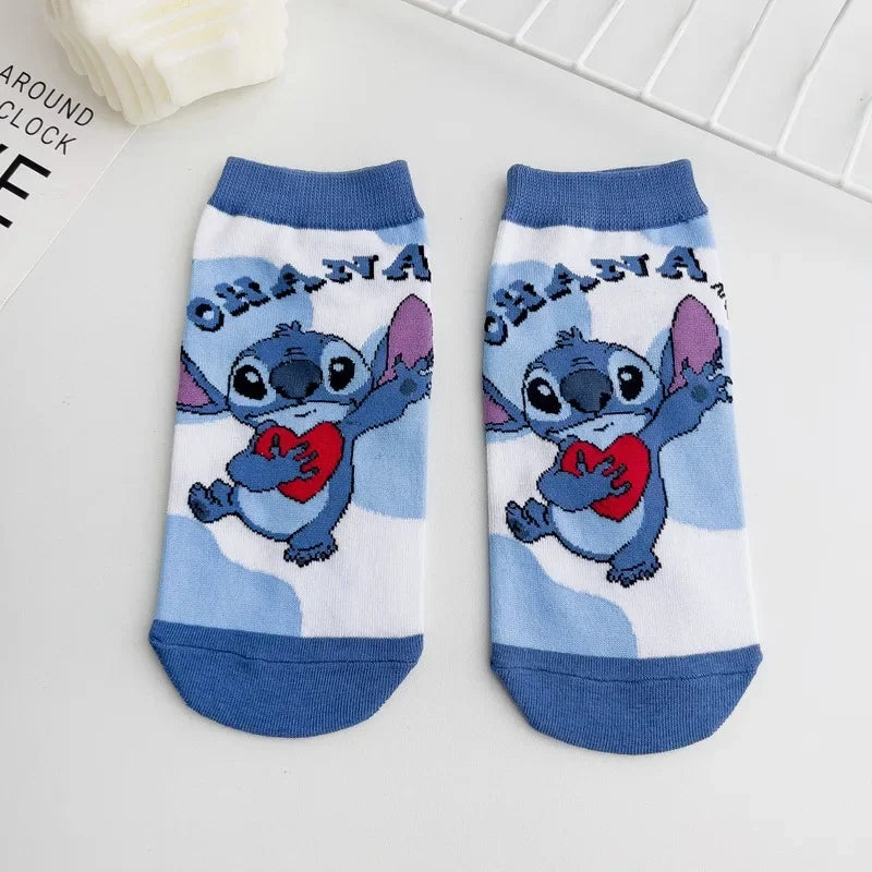 Cartoon Stitch Short Socks - Kawaii Women’s Cotton Ankle Socks Kids Christmas Gift-3-