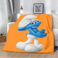 Cute Smurfs Printed Blanket Throw - Soft Warm Cartoon Picnic Blanket, Home Travel Comfort, Retro Birthday Gift-1539CS24823A12-76x102cm-Gai-