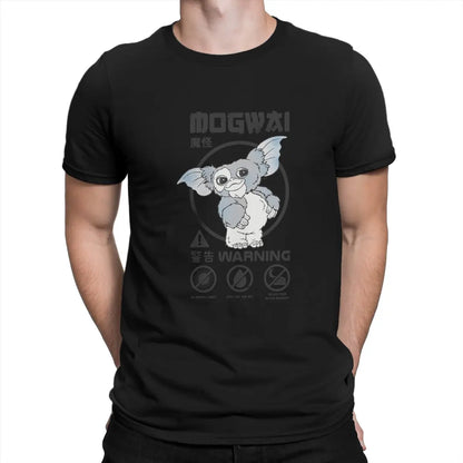 Gremlins Movies Mogwai - Rules TShirt Graphic - Men Tops Vintage - Homme Summer Polyester - Streetwear Harajuku T Shirt-Black-S-