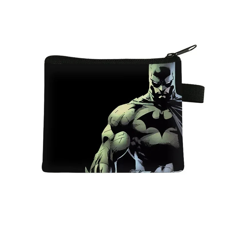 DC Anime Figure Justice League Batman Bruce Wayne Coin Purse Portable Card Case Coin Key Storage Bag Clutch Small Gifts-20-13.5x11 cm-