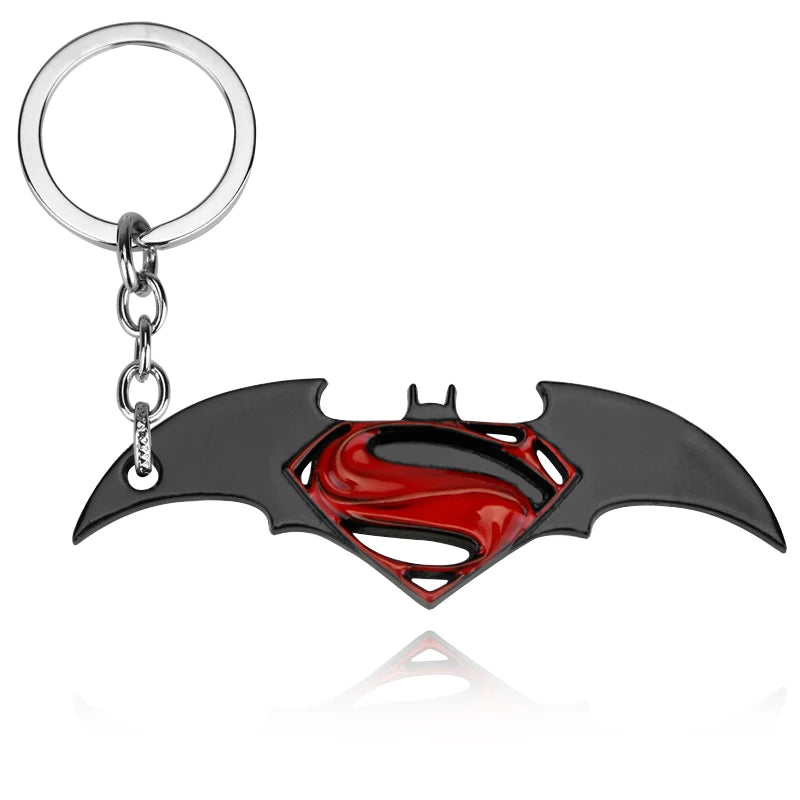 Batman Darts Metal Keychains Cosplay Props Film Television Works Peripheral Gifts Men Women Backpack Jewelry Accessories-K092-red-