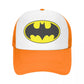 Bats Man Symbol Logo Trucker Cap Fitted Cartoon Dad Hat Trucker Worker Cap Racing Cap Snapback Caps Mesh Baseball Cap Summer-Orange-One Size-