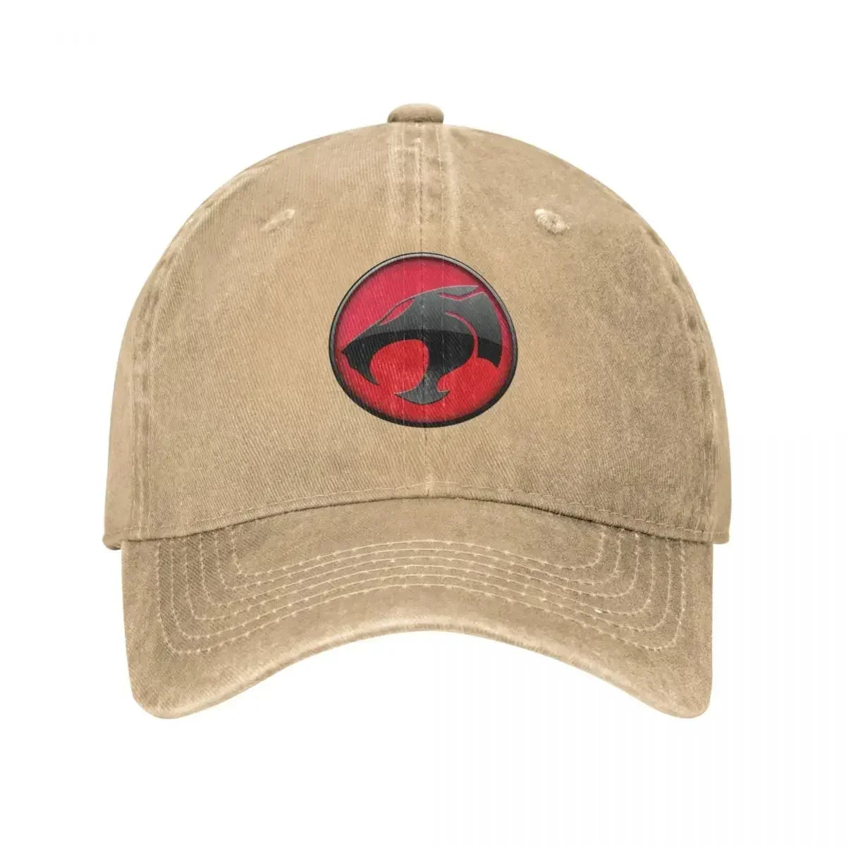 Denim Thundercats Logo Cap - 80s Retro Snapback - Unisex Cheetara Hi-Man Hat-Khaki-Adjustable-