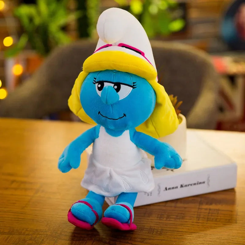 2023 New 40cm Cartoon Character Creative Smurf Cute Plush Toy Kawaii Doll Children’s Soothing Toy Birthday Gift Christmas Gift-F-40cm-