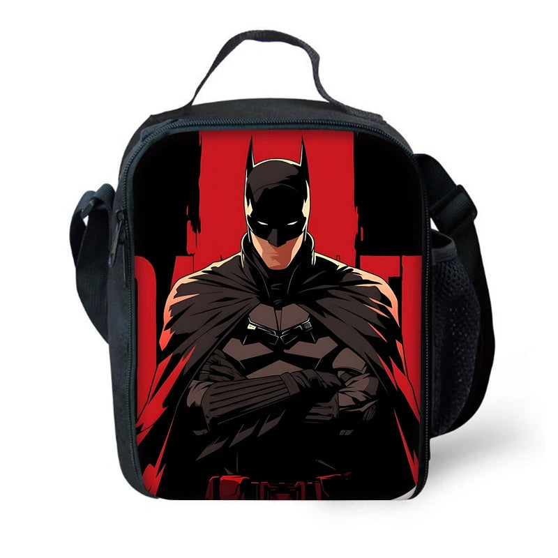 Child Superhero Batmans School Backpack with Lunch Bags ,Pencil Bags ,School Bags for Boys Girls Best Gift-CB-212X22A6-