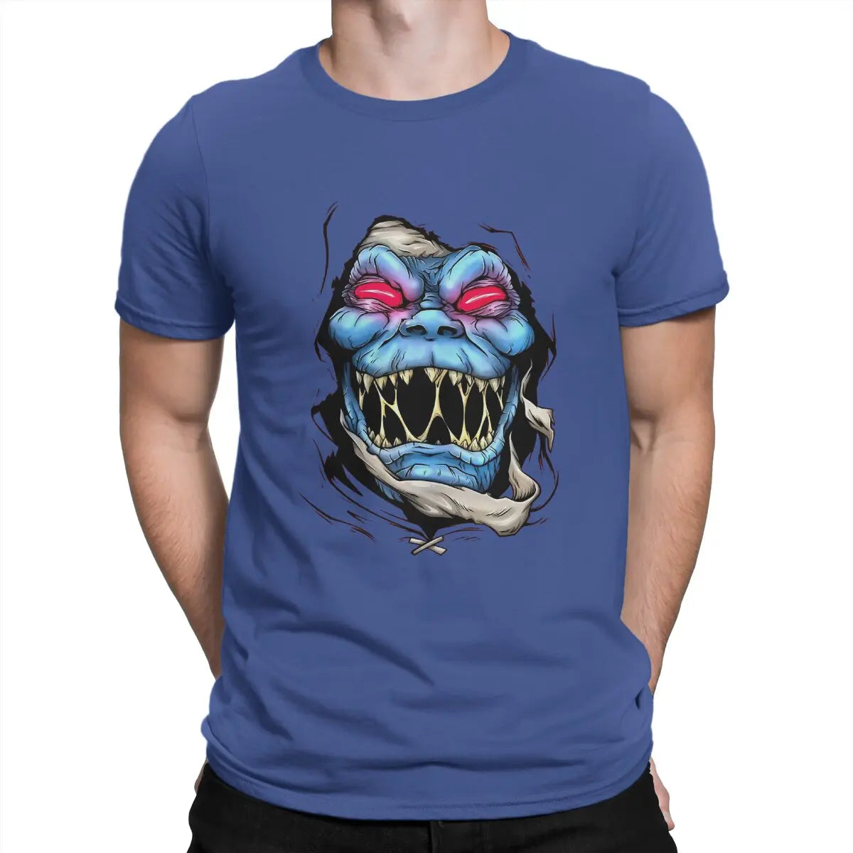 Mumm-Ra Thundercats T-Shirt - 90s Nostalgia Sweatshirt - Hipster Retro Graphic Tee-Blue-XXXL-