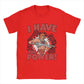 He-Man "I Have The Power" T-Shirt: Masters of the Universe - Cotton Vintage Crewneck for Men - Movie Fan Present-Red-XL-