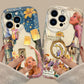 Cute Cartoon Rapunzel Phone Case for iPhone 15 14 13 12 11 - Wave Oil Funda Cover for Protection-