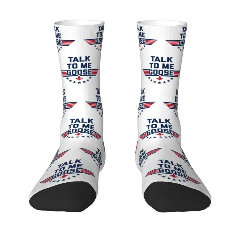 Top Gun Maverick Crew Socks - Men & Women Unisex American Action - Tom Cruise Movie Dress Socks for All Seasons-14-Fashion Socks-