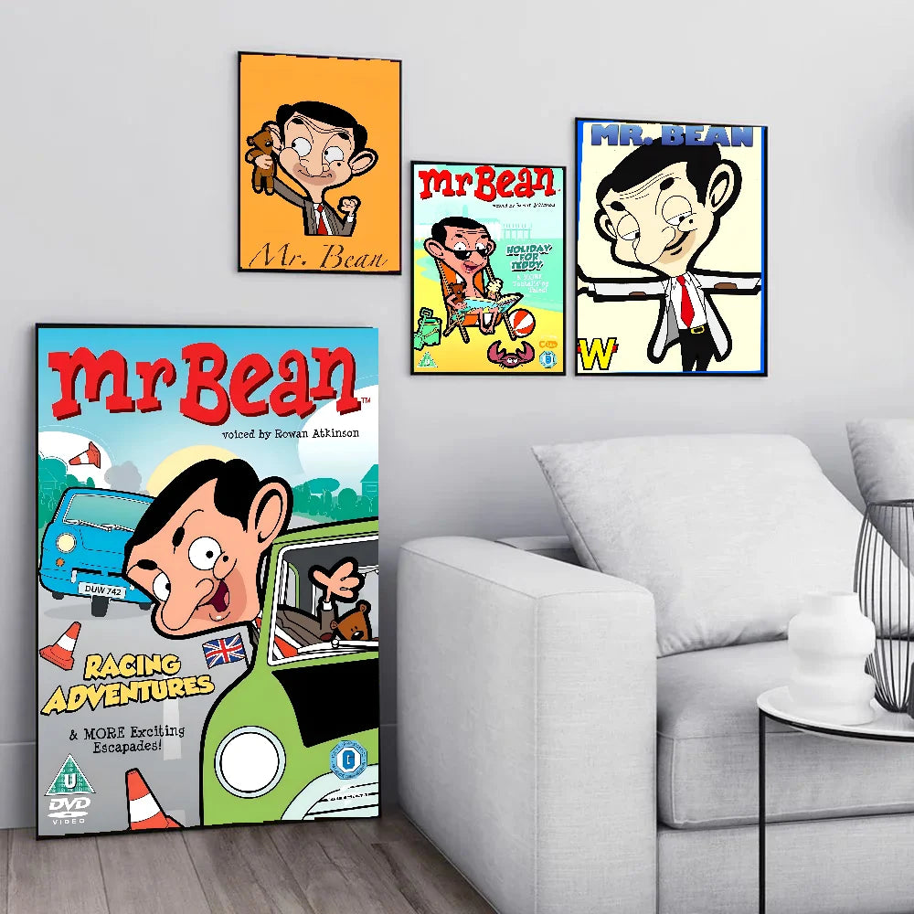 Mr. Bean Cartoon Poster – Paper Print for Living Room, Bedroom, Cafe, or Bar Decoration-