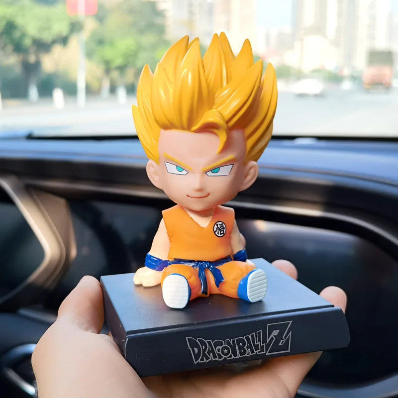 Dragon Ball Z Bobblehead Toy - Goku and Kuririn Action Figures - Fun Car Decorations-huang yi sai ya ren-