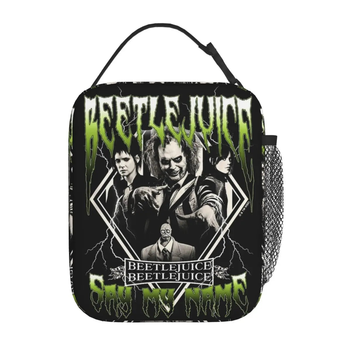 Beetlejuice 2 Horror Movie Lunch Box - Thermal Insulated Cooler - Trendy School or Work Lunch Tote-Multi Color-Large-