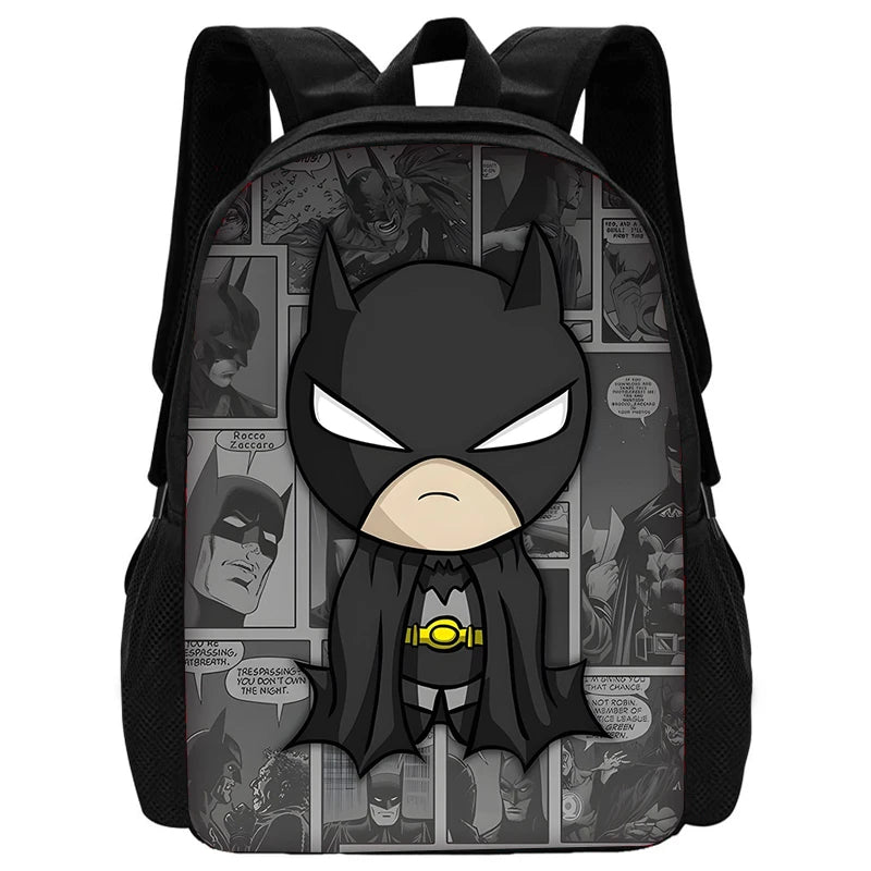 Child Superhero Batmans School Backpack with Lunch Bags ,Pencil Bags ,School Bags for Boys Girls Best Gift-BB-212X22A7-