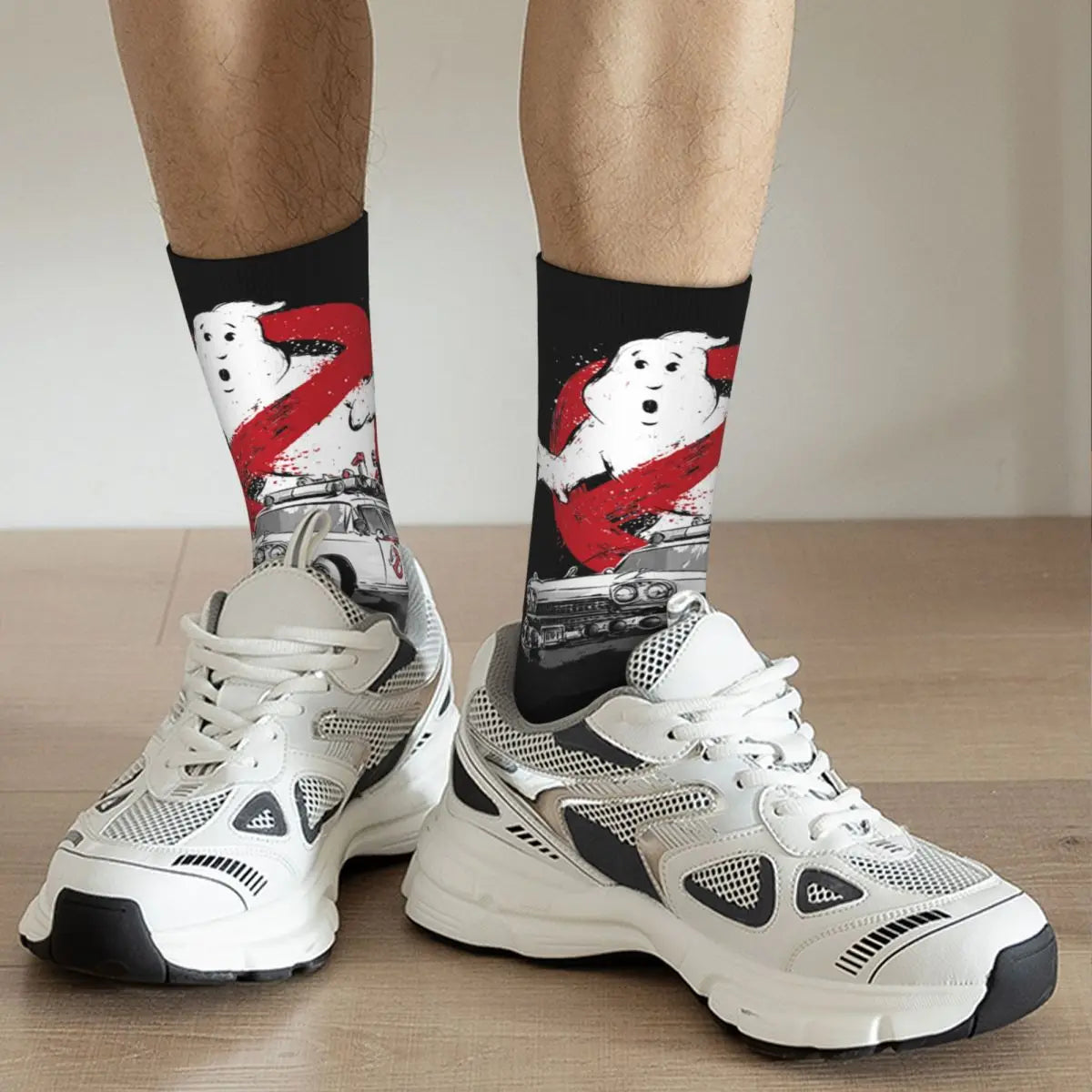 Ghostbusters Monster Movie Socks - Autumn Winter Harajuku Unisex - Ghost Busters Non-slip Crew-WHITE-One Size-