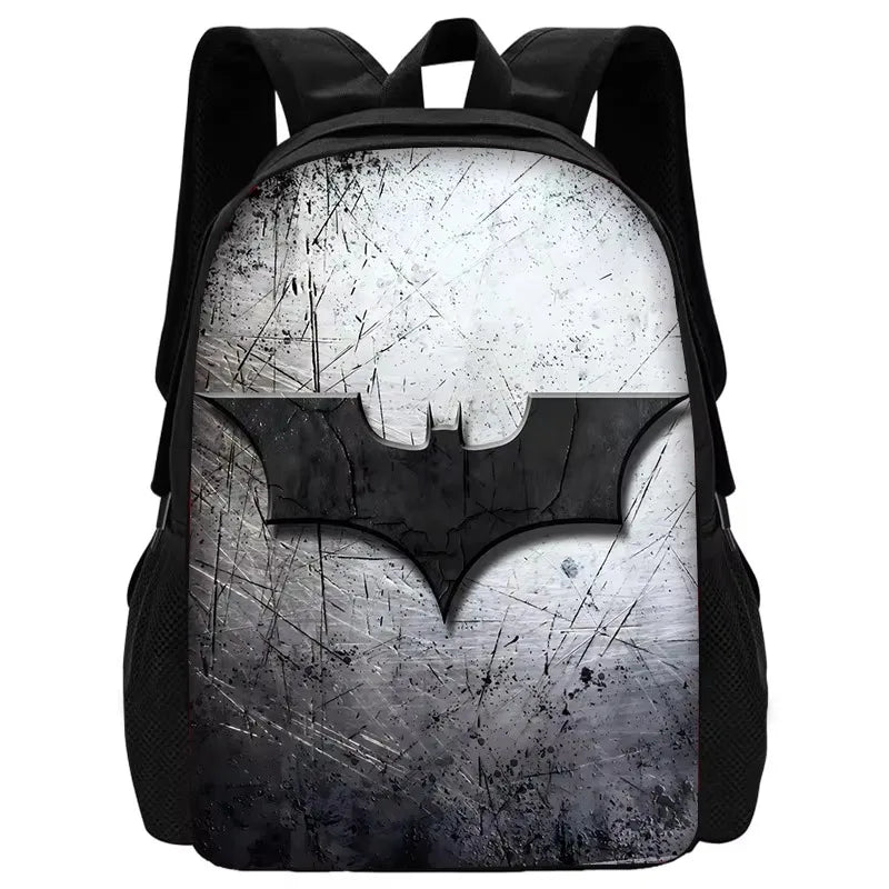 Super B-BatmanS-Logo Child School Backpack with Lunch Bags ,Pencil Bags ,School Bags for Boys Girls Best Gift-XHOO1-SB-172-A3-