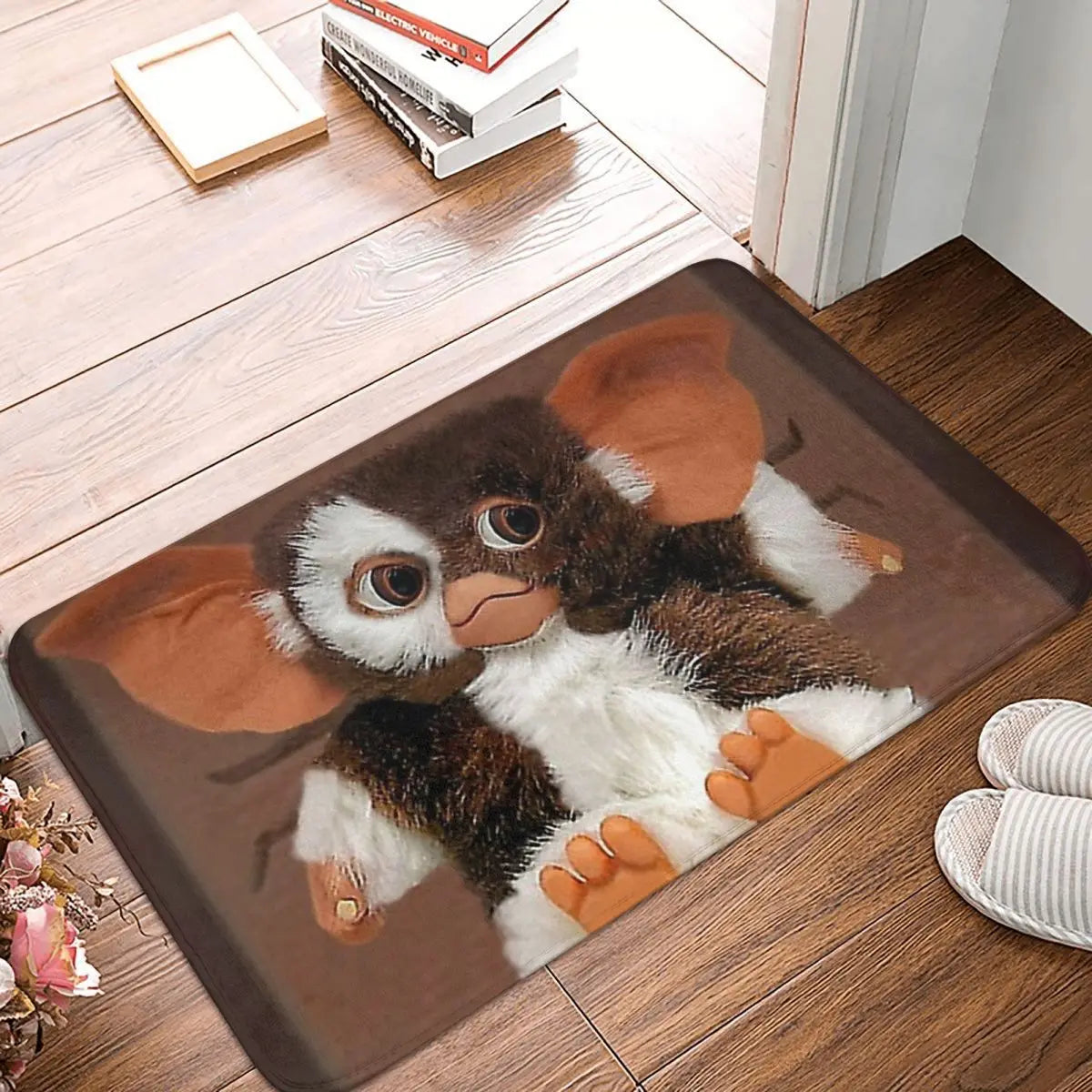 Gremlins Bath Mat - I Love My Gizmo - With Box PILLOW - Doormat Flannel Carpet - Balcony Rug - Home Decoration-WHITE-40x60cm 16x24in-