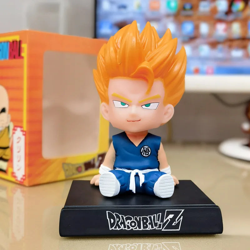 Dragon Ball Z Bobblehead Toy - Goku and Kuririn Action Figures - Fun Car Decorations-sai ya ren-