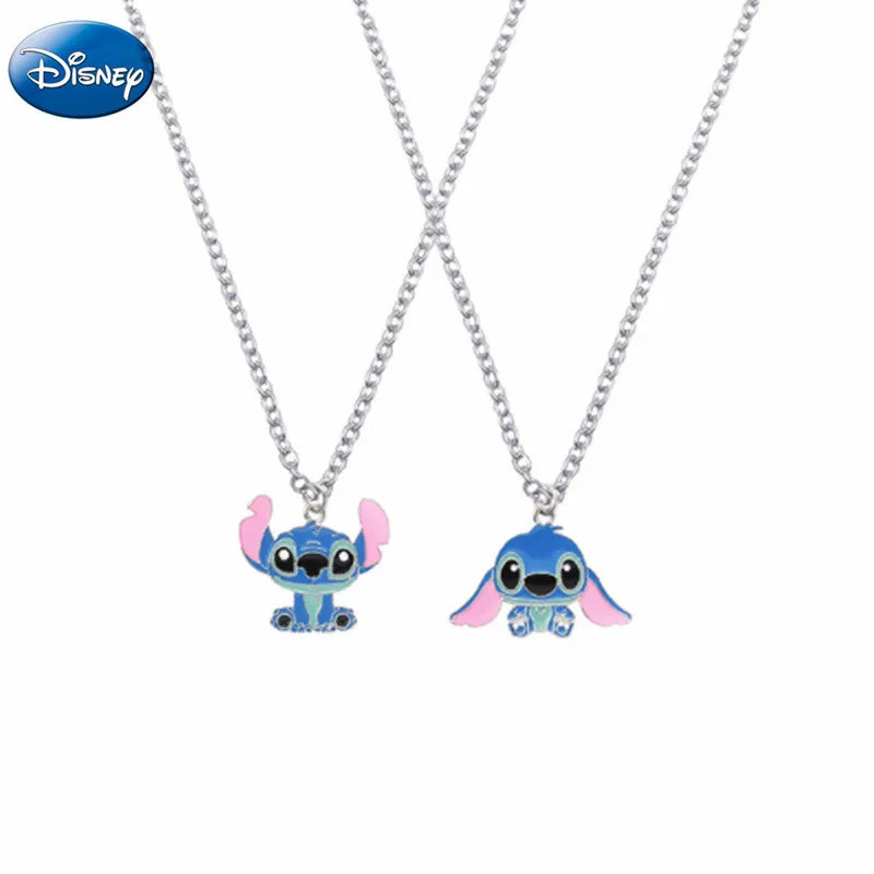 Lilo & Stitch Metal Necklace - Cartoon Anime Character Pendant Kids Retro Hip-Hop Jewelry Gift-