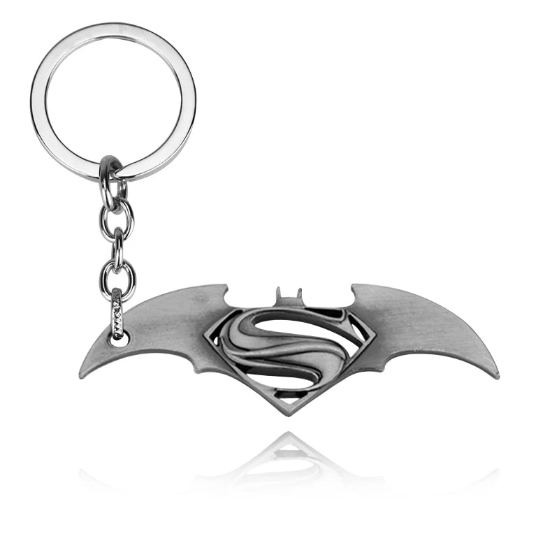 Batman Darts Metal Keychains Cosplay Props Film Television Works Peripheral Gifts Men Women Backpack Jewelry Accessories-K092-silver-