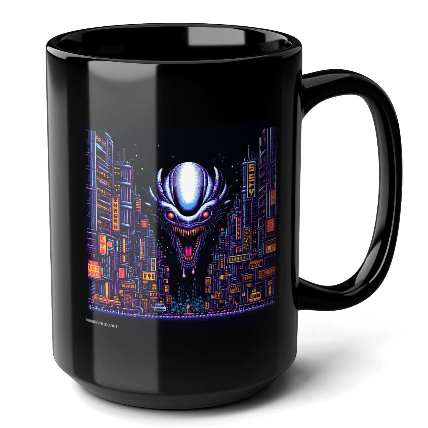 Scare Black Mug (15oz) - arcade computer game-15oz-