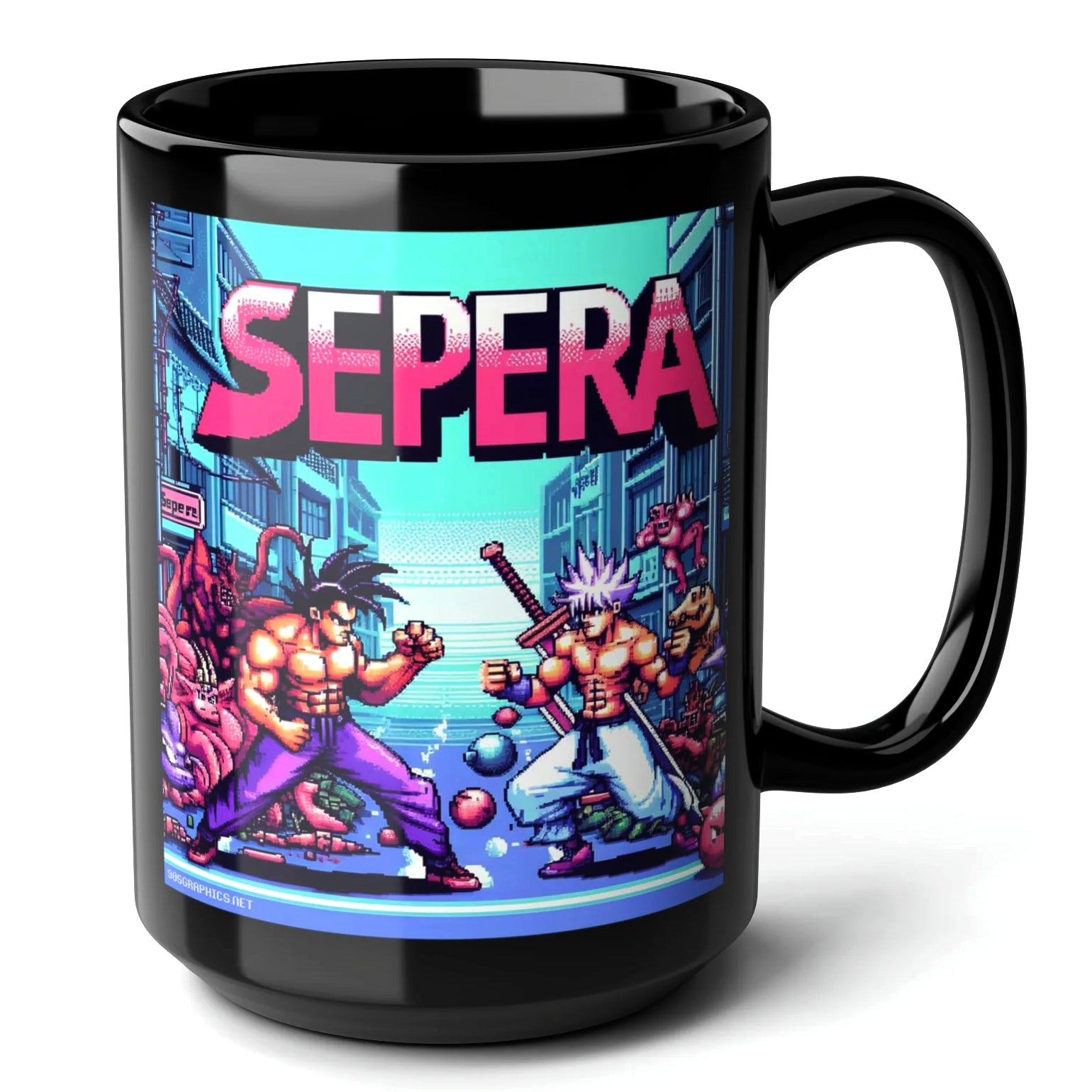 Sepera Black Mug (15oz) - amusement arcade-15oz-