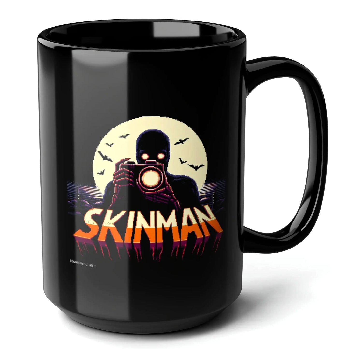 Skinman Black Mug (15oz) - video game arcade-15oz-