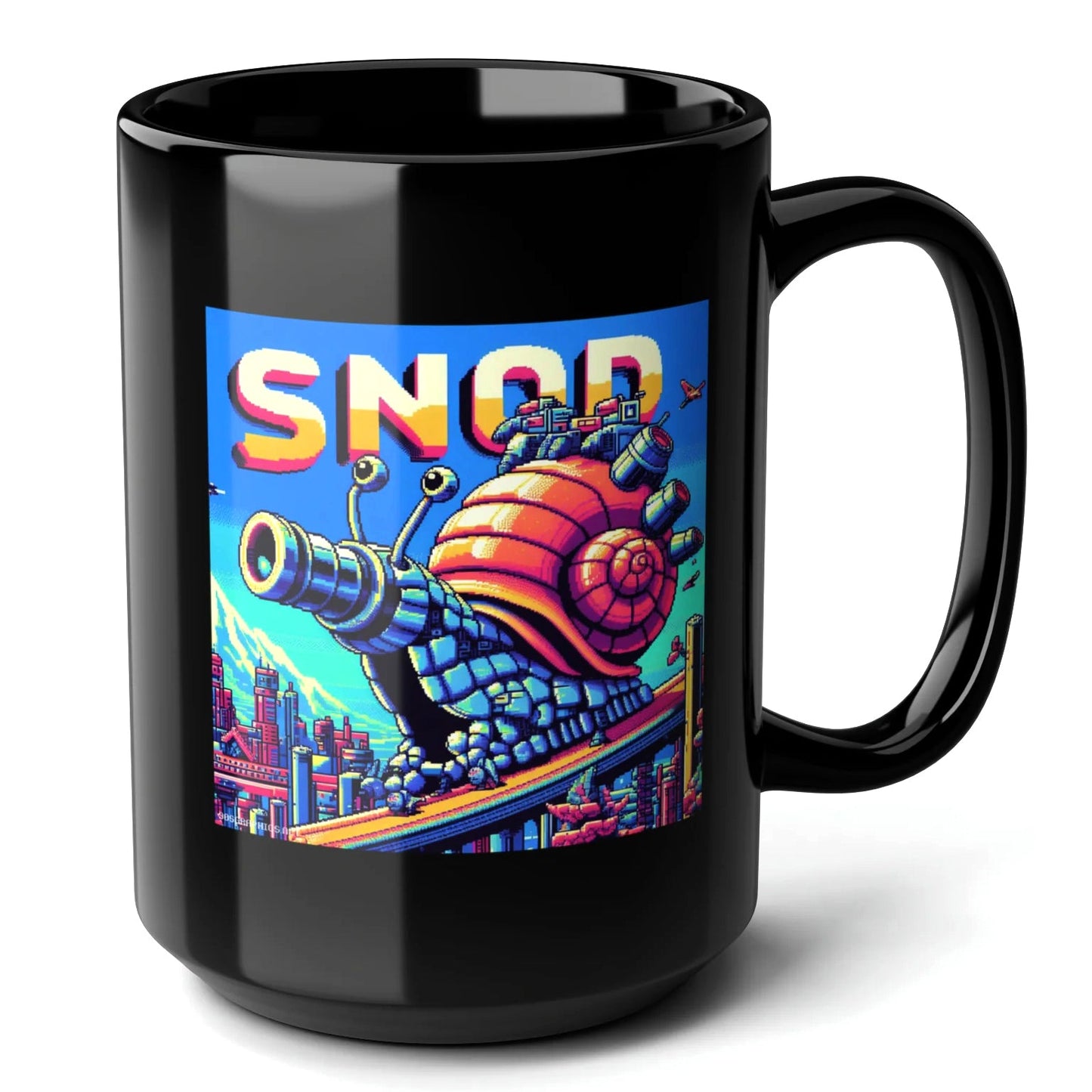 Snod Black Mug (15oz) - arcade gaming-15oz-