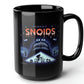 Snoids Black Mug (15oz) - best arcade games-15oz-