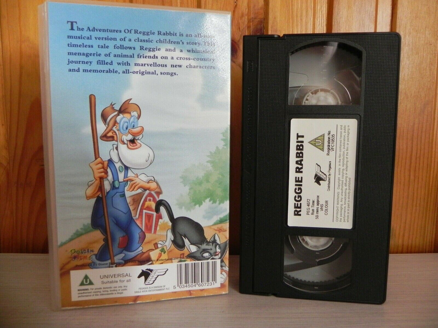 SONY MUSIC - REGGIE RABBIT - MUSICAL VERSION - CHILDRENS VIDEO - RARE PAL VHS-