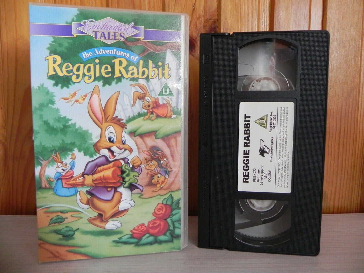 SONY MUSIC - REGGIE RABBIT - MUSICAL VERSION - CHILDRENS VIDEO - RARE PAL VHS-