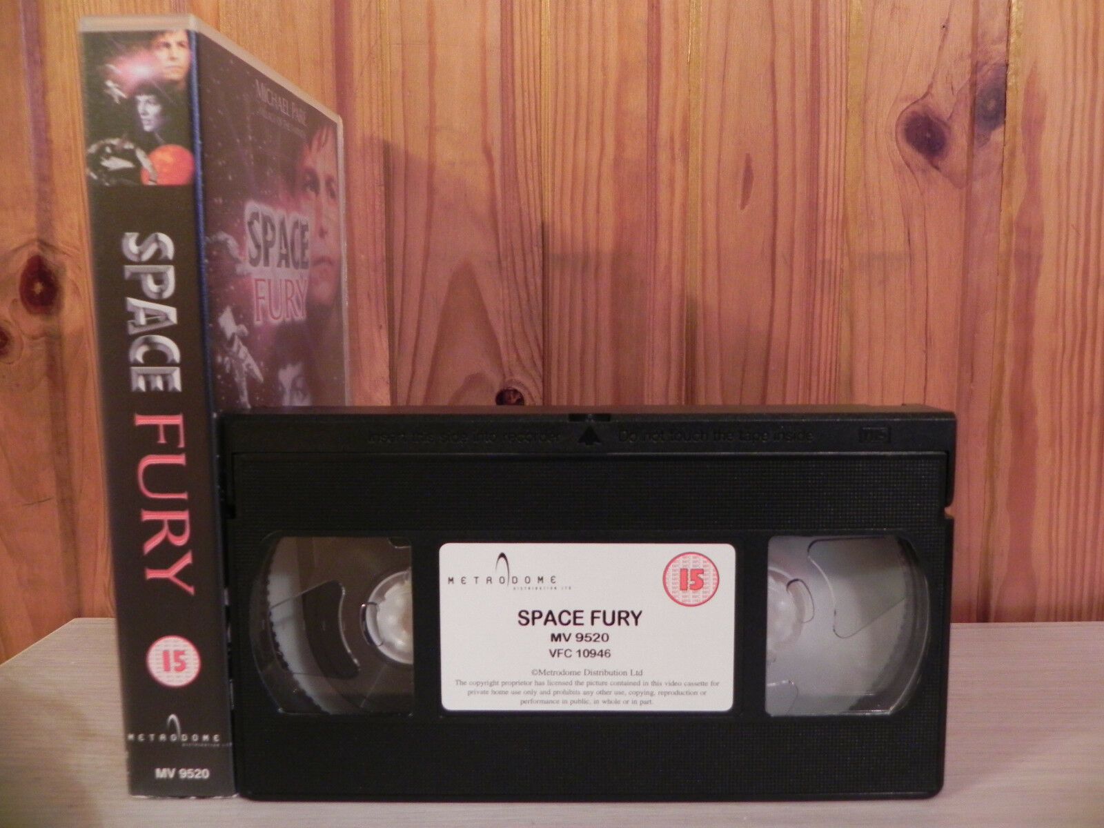 SPACE FURY - Michael Pare - Scarce Sc-Fi - Trapped In Space - Small Box - VHS-